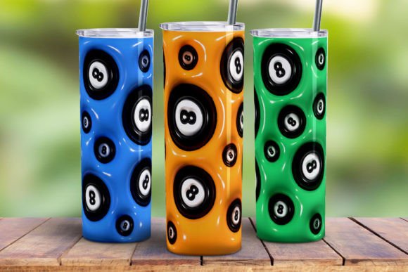 Download 3D 8 Ball Pool Tumbler Wrap Bundle-6 PNG - Pool tumbler Collection