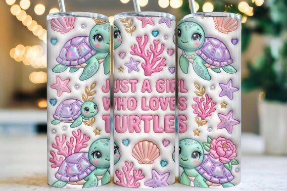 Download Inflated Sea Turtle Tumbler Wrap PNG - Sea turtle tumbler Collection