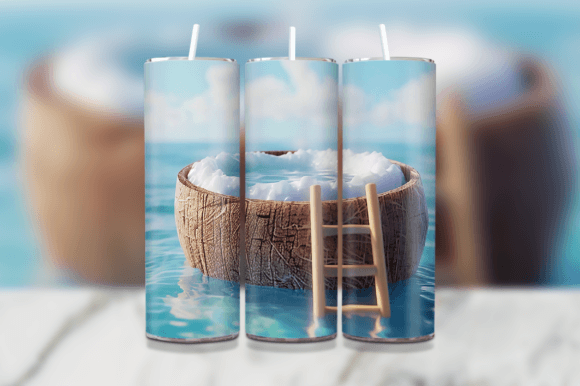 Download Coconut Transformed into a Pool Tumbler - Pool tumbler Collection